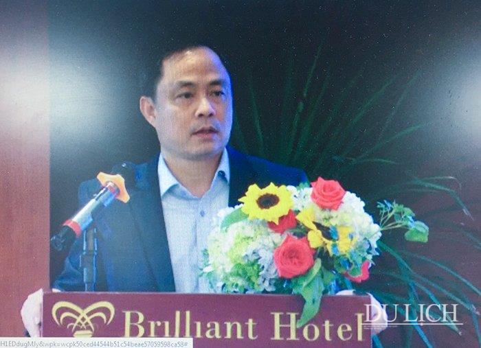 Phó Giám đốc Sở Du lịch Đà Nẵng Nguyễn Xuân Bình phát biểu tại tọa đàm (ảnh chụp màn hình)